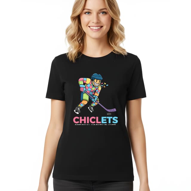 Dámske tričko Chiclets Farebný Hokejový Úsmev Plný Hravých Žuvačiek